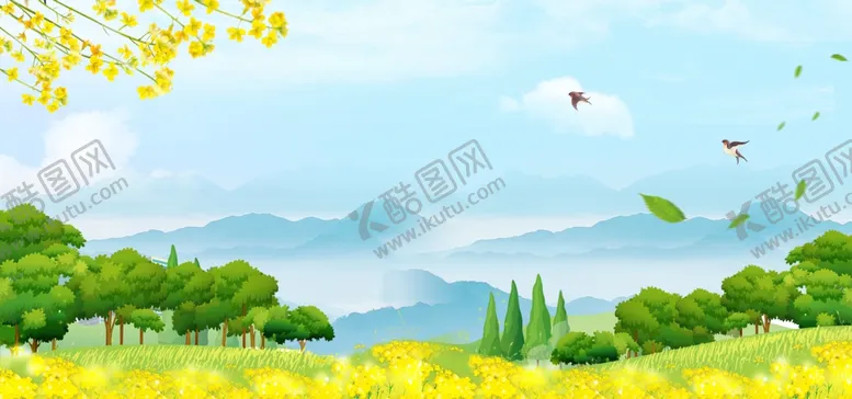 编号：38778301142301168305【酷图网】源文件下载-春暖花开春季背素材