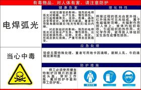电焊弧光职业危害告知牌