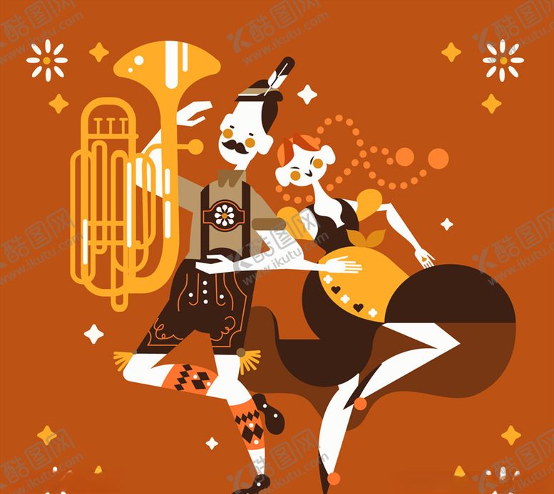 编号：14542109111746184053【酷图网】源文件下载-创意啤酒节音乐男女