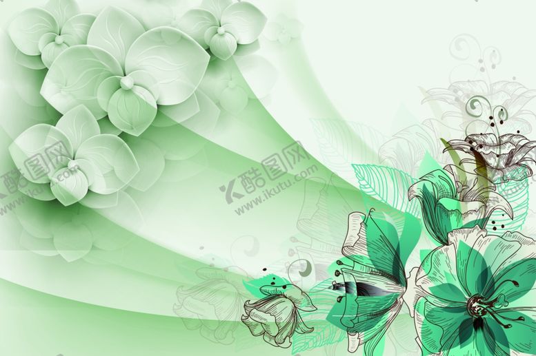 编号：48928609200345186022【酷图网】源文件下载-花朵背景墙