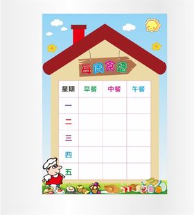 幼儿园每周食谱