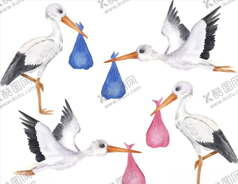 编号：79757209290219311918【酷图网】源文件下载-卡通白鹤