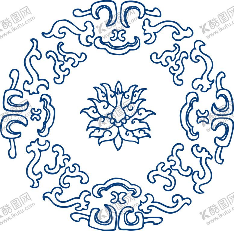 编号：78340405050924183137【酷图网】源文件下载-青花瓷图案