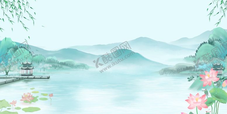 编号：65123205242231412220【酷图网】源文件下载-荷花中国风背景