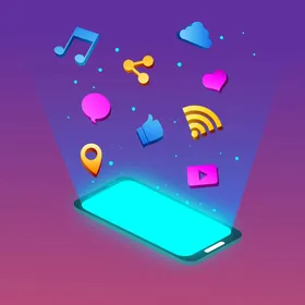 反重力科技元素背景电子壁纸数码