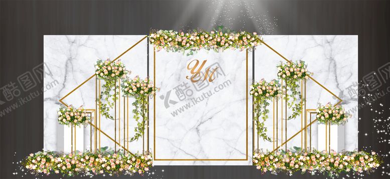 编号：90427109220810304193【酷图网】源文件下载-大理石纹婚礼效果图