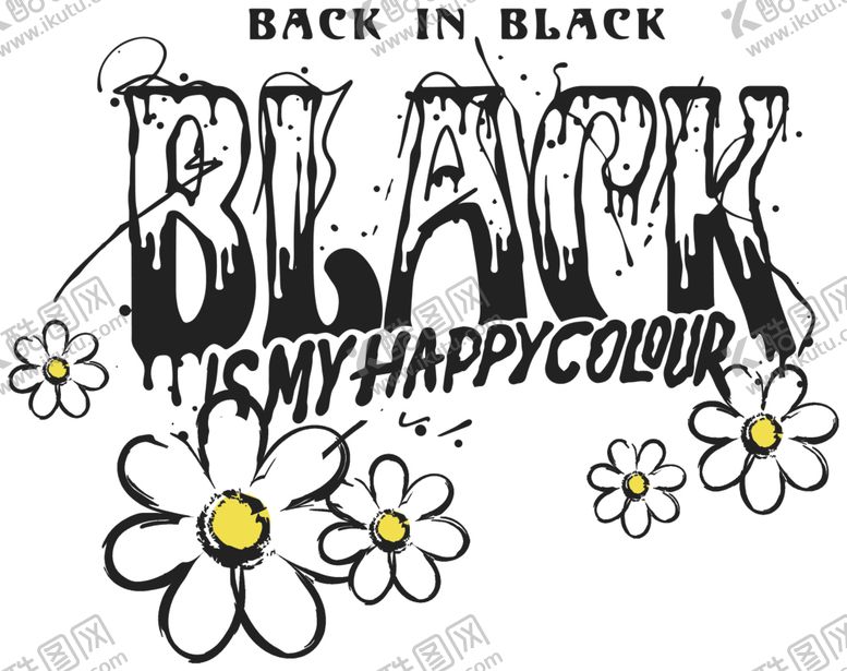 编号：38135310282041457054【酷图网】源文件下载-潮流菊花字母T恤印花