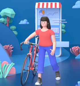 C4D模型卡通人美女小女孩公仔
