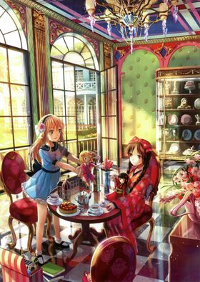 二次元美女手绘插画图片