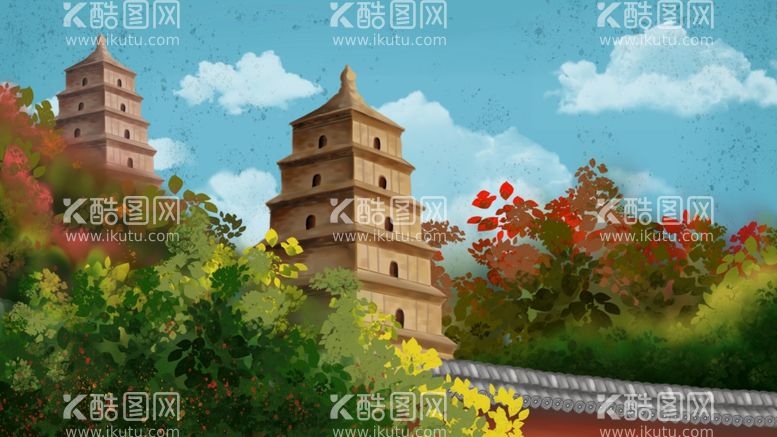 编号：49663603110308458545【酷图网】源文件下载-古典插画建筑