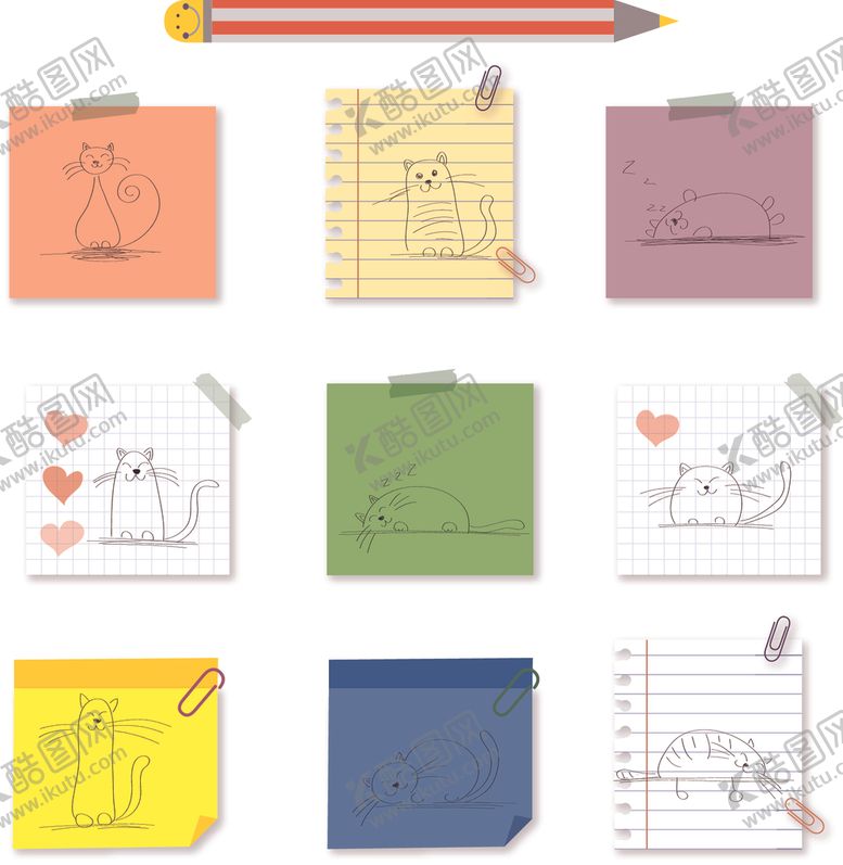 编号：81519804020244133798【酷图网】源文件下载-卡通便签纸