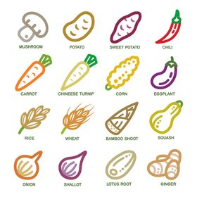 蔬菜与谷物图案