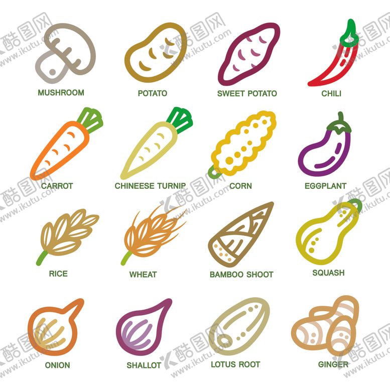编号：83788404030326238302【酷图网】源文件下载-蔬菜与谷物图案
