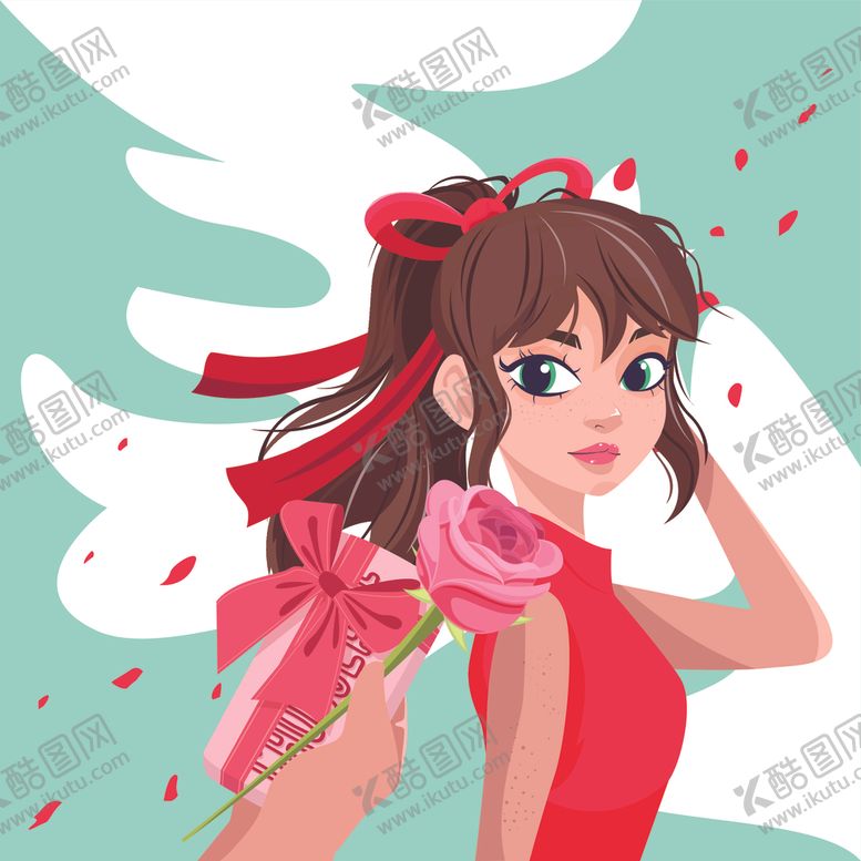 编号：66572209212322029250【酷图网】源文件下载-矢量女孩素材