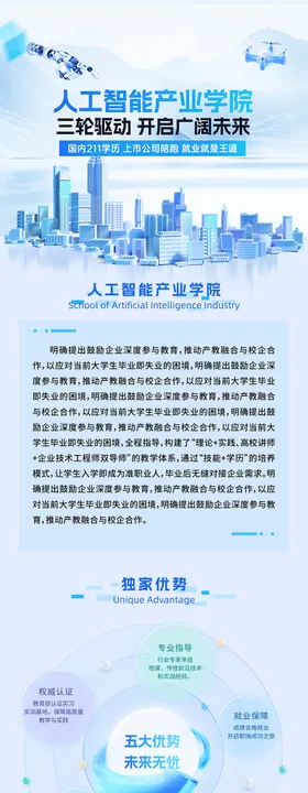 大学宣传长图海报