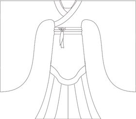汉服魏晋南北朝襦裙矢量