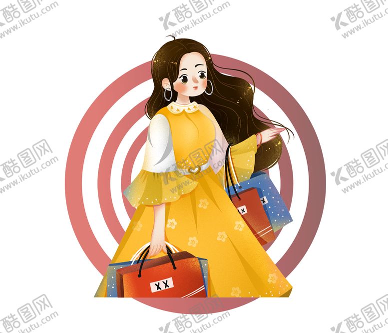 编号：45176809290538436103【酷图网】源文件下载-购物美女