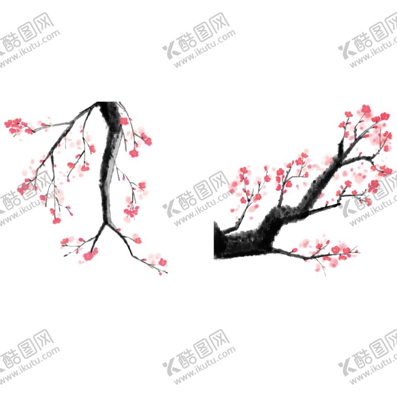 编号：42892906170450292884【酷图网】源文件下载-中国风水墨梅