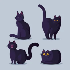 猫咪手绘可爱卡通