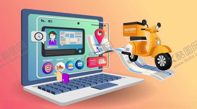 编号：11275909201448089337【酷图网】源文件下载-快递服务