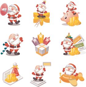 圣诞老人卡通形象集合