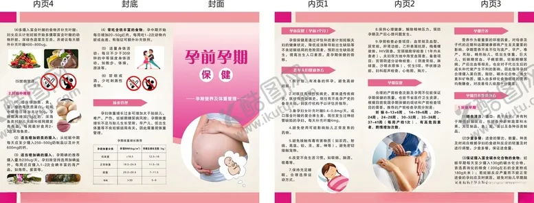 编号：69727006302053115117【酷图网】源文件下载-孕前孕期保健折页