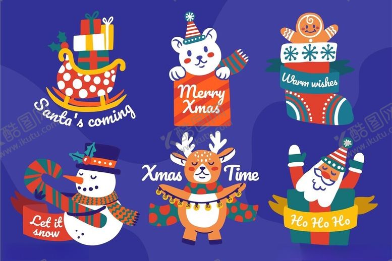 编号：24680904250146224575【酷图网】源文件下载-圣诞卡通装饰
