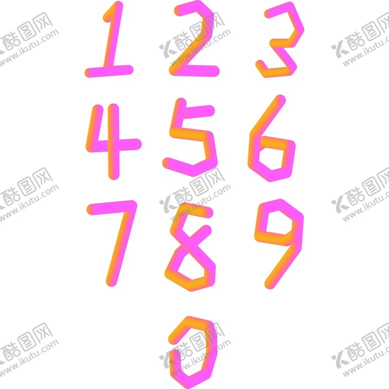 编号：85814610250023567998【酷图网】源文件下载-糖果风数字