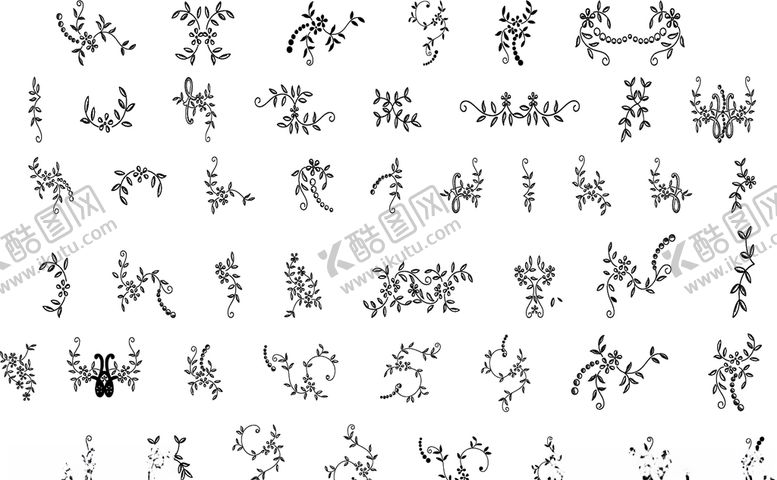 编号：22680407082307507026【酷图网】源文件下载-植物藤蔓线条