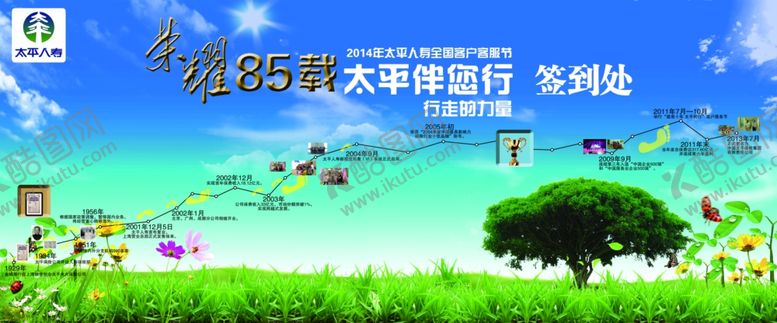编号：92009806301904264157【酷图网】源文件下载-太平人寿历程展板