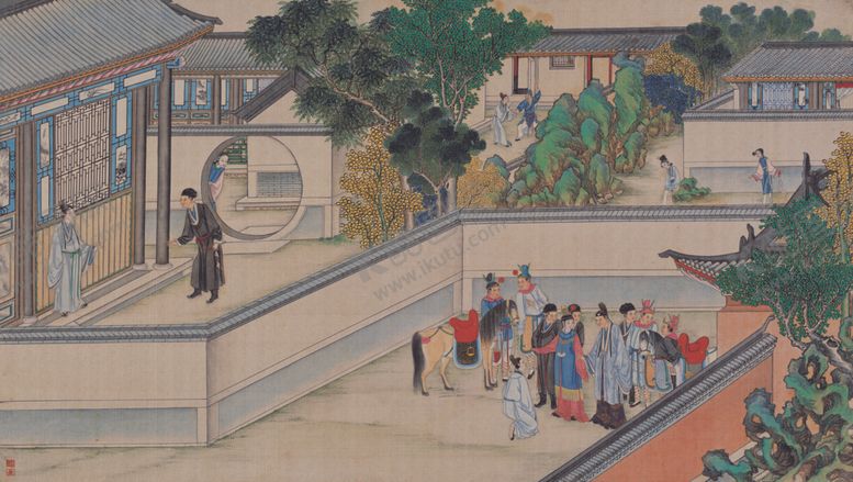 编号：82465305042116173694【酷图网】源文件下载-红楼梦场景精美工笔画
