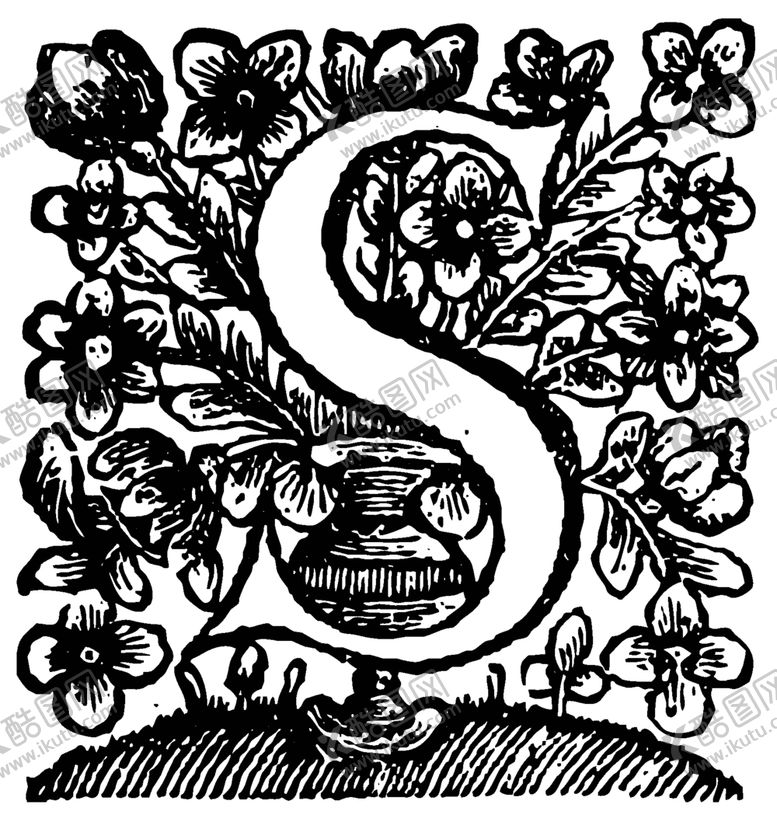 编号：47388910061558278356【酷图网】源文件下载-矢量英文复古装饰字母素材