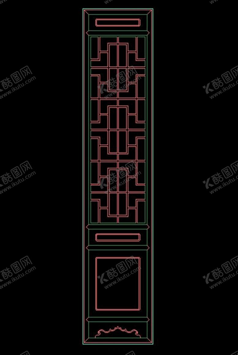 编号：76249901162344522505【酷图网】源文件下载-中式门窗CAD素材图块