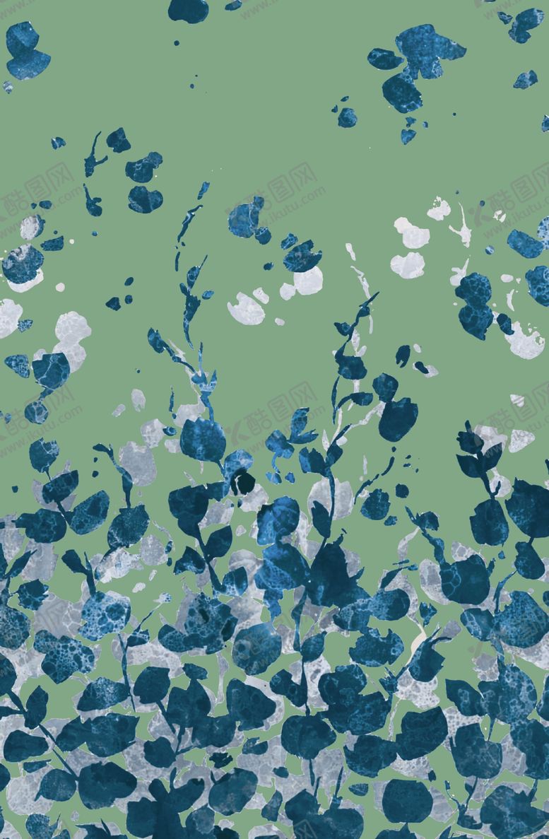 编号：97440504032135177892【酷图网】源文件下载-绿色抽象植物图案背景