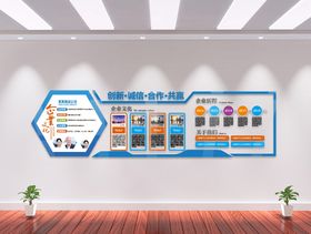 企业文化墙造型楼道梯公司画