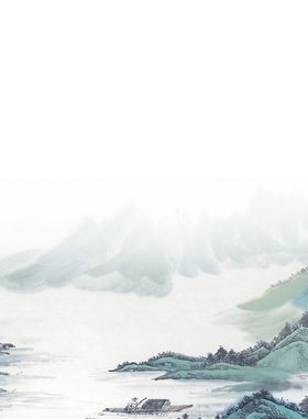 水墨背景山图片山画图禅意山山画纸