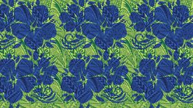 蓝绿交织花卉图案背景