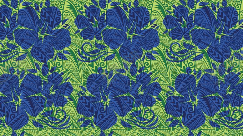 编号：43313104011612395179【酷图网】源文件下载-蓝绿交织花卉图案背景