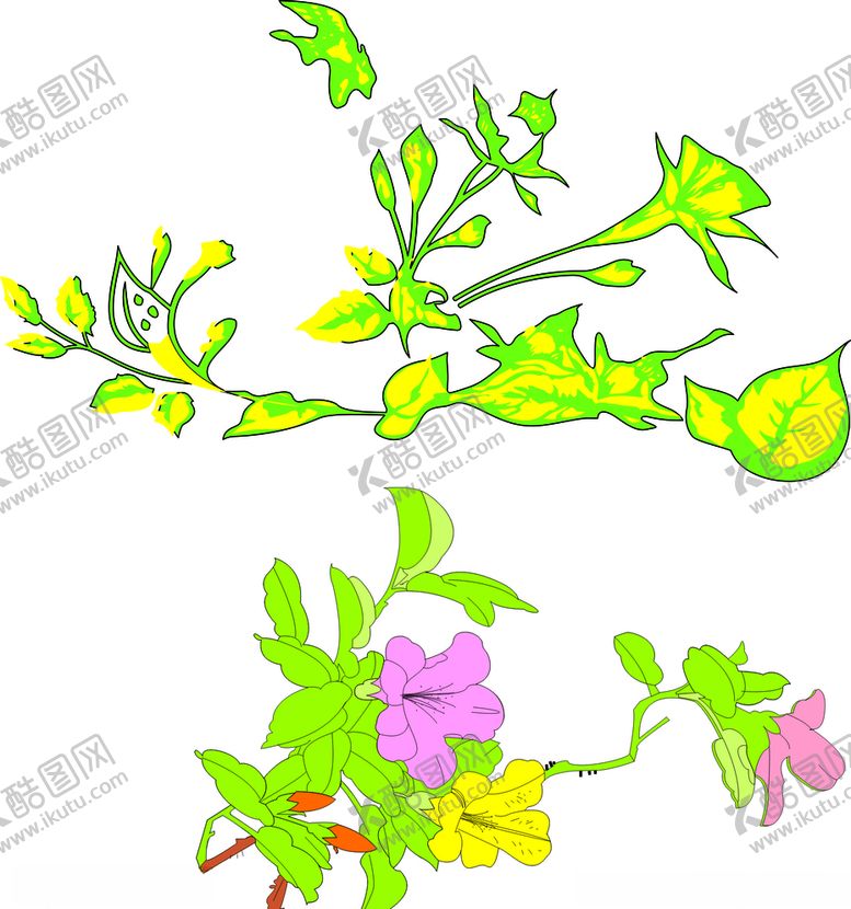 编号：71364006270658069624【酷图网】源文件下载-花卉素材矢量图