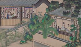 红楼梦场景精美工笔画