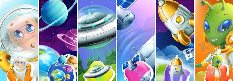 编号：29024710252342569649【酷图网】源文件下载-太空创意插画