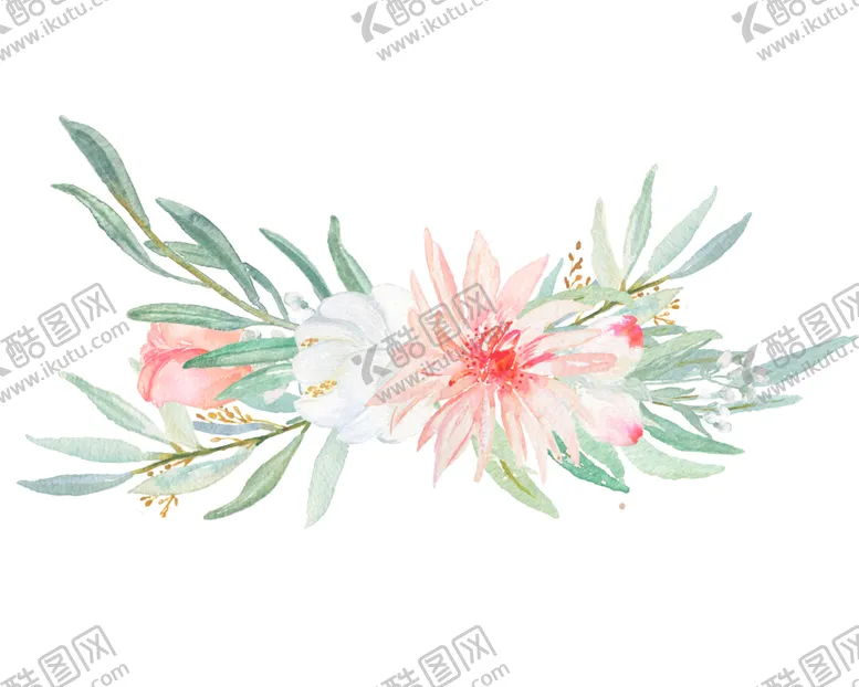 编号：95470105031424299632【酷图网】源文件下载-小清新水彩绘画花朵