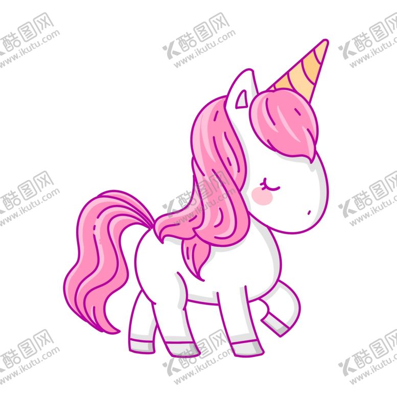 编号：62048110161358222303【酷图网】源文件下载-创意卡通独角兽形象