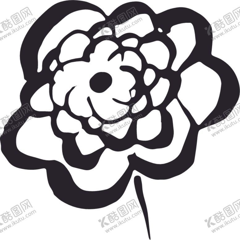 编号：76354907081425263983【酷图网】源文件下载-黑白涂鸦植物