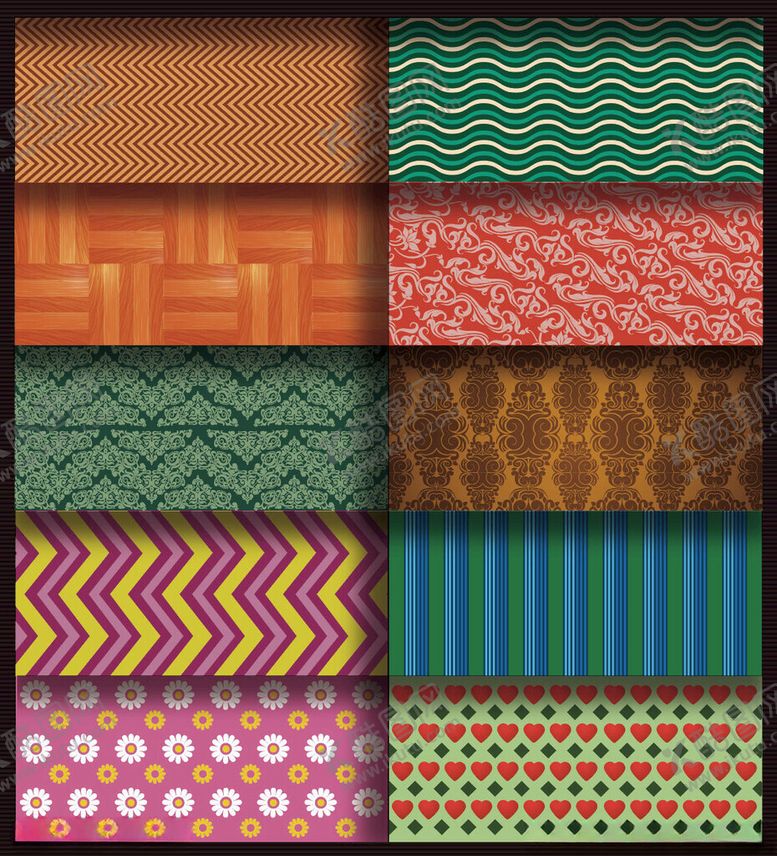 编号：53543010091932316611【酷图网】源文件下载-多样几何纹理图案集合