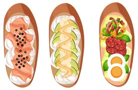 寿司图案手绘插画素材日式食物