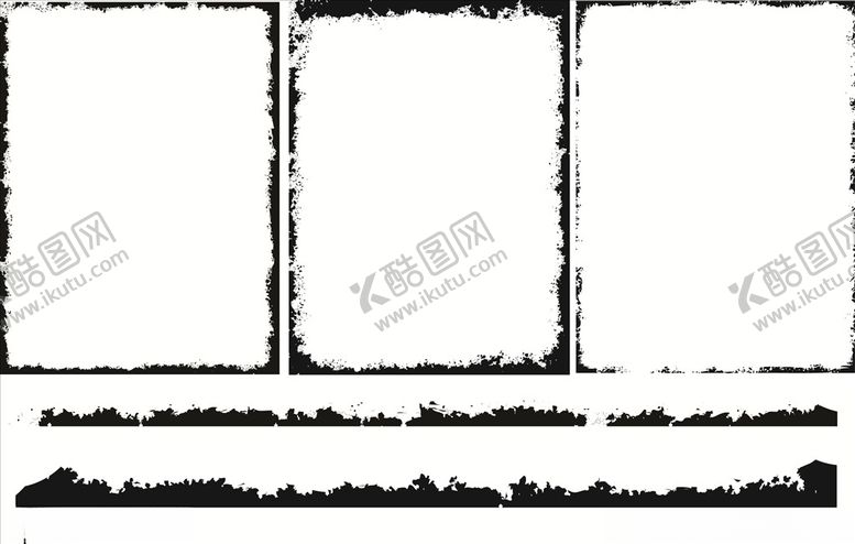 编号：33510007122347162743【酷图网】源文件下载-矢量水墨照片框
