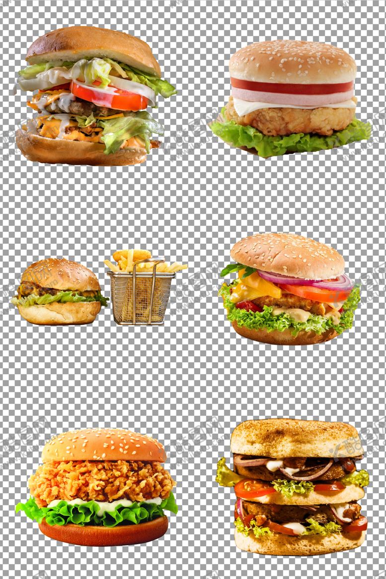 编号：53628409130401017169【酷图网】源文件下载-西式快餐鸡肉汉堡