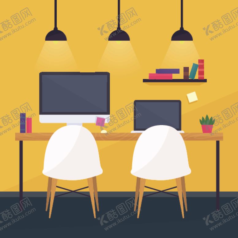 编号：11433809221533163178【酷图网】源文件下载-高端商务办公扁平化矢量插画