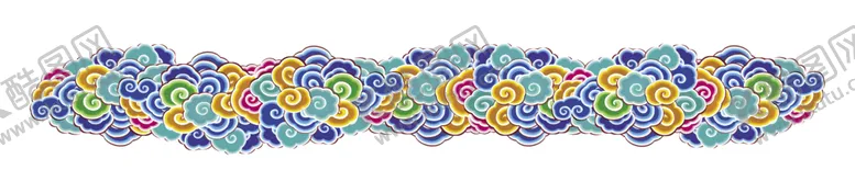 编号：21485605060000217053【酷图网】源文件下载-彩色祥云元素